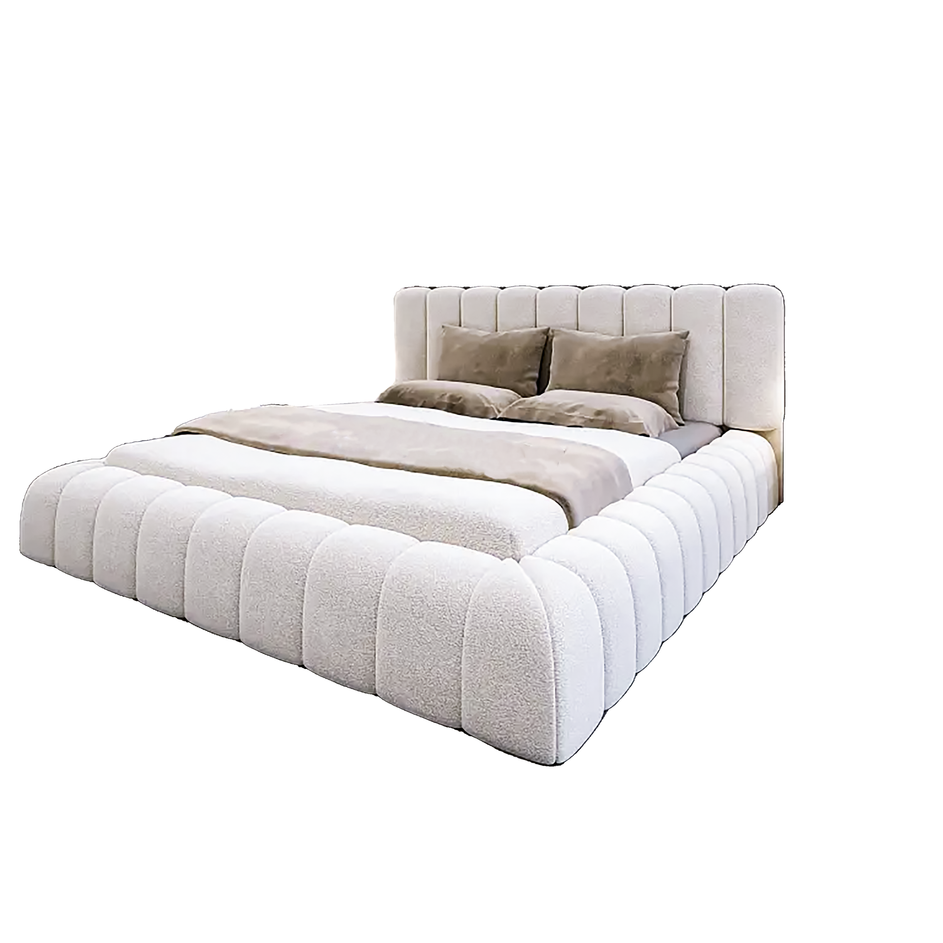 Cream Double Bed Frame