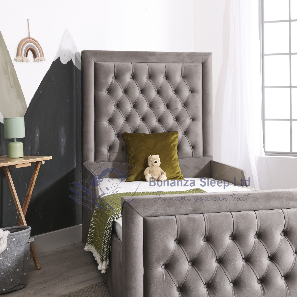 Cheap Posh Kids Chesterfield Bumper Bar Bed