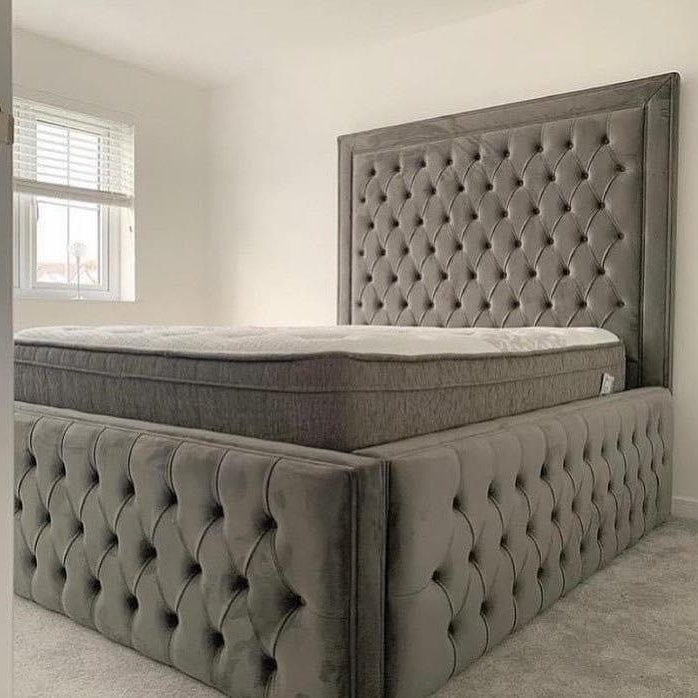 Alaina Border Upholstery Bed - Upholstery Bed Frames