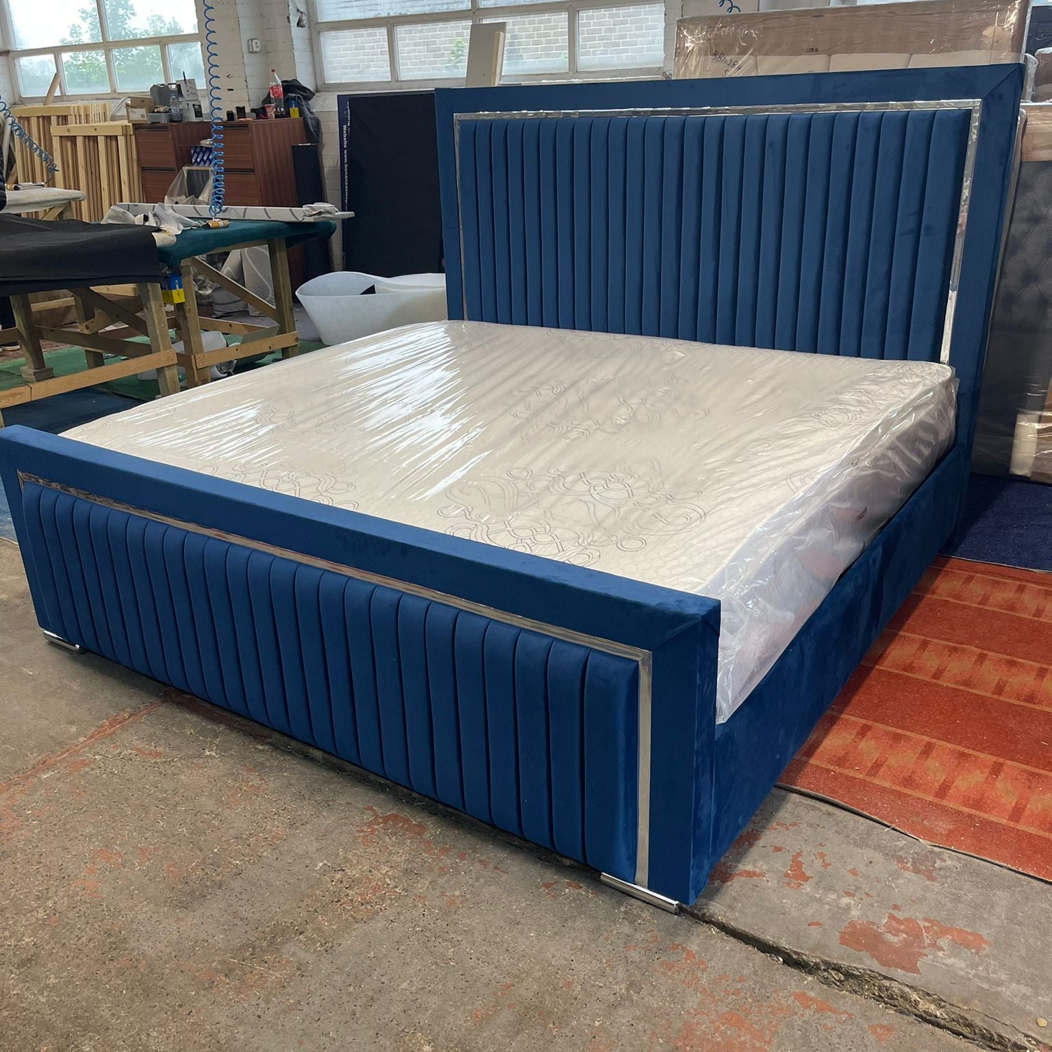 Blue Chesterfield Bed