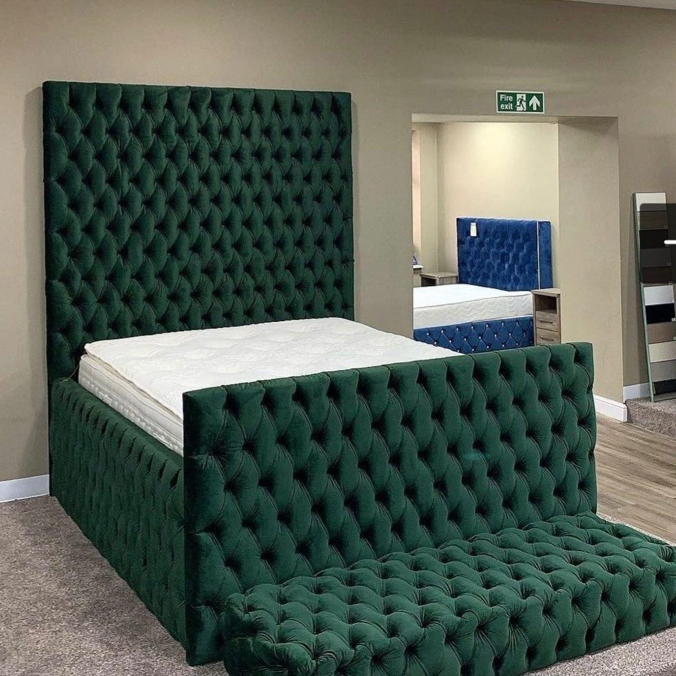 Royal Green Chesterfield Bed