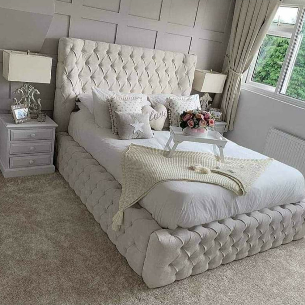 Cheap White Saffron Bed  - Single Bed Frame