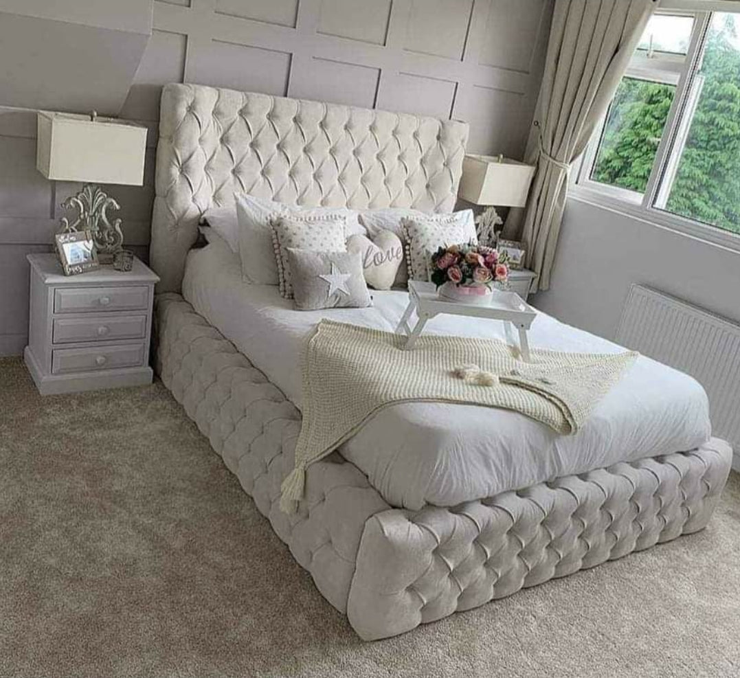 Cheap White Saffron Bed  - Single Bed Frame