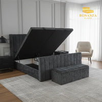 Lynx Wingback Ottoman Divan Bed
