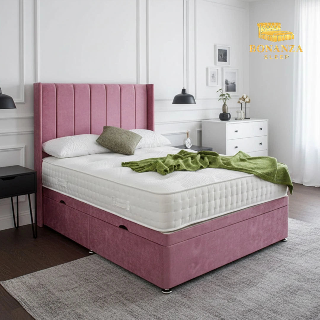 Rome Wingback Ottoman Divan Bed