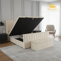 Lynx Wingback Ottoman Divan Bed