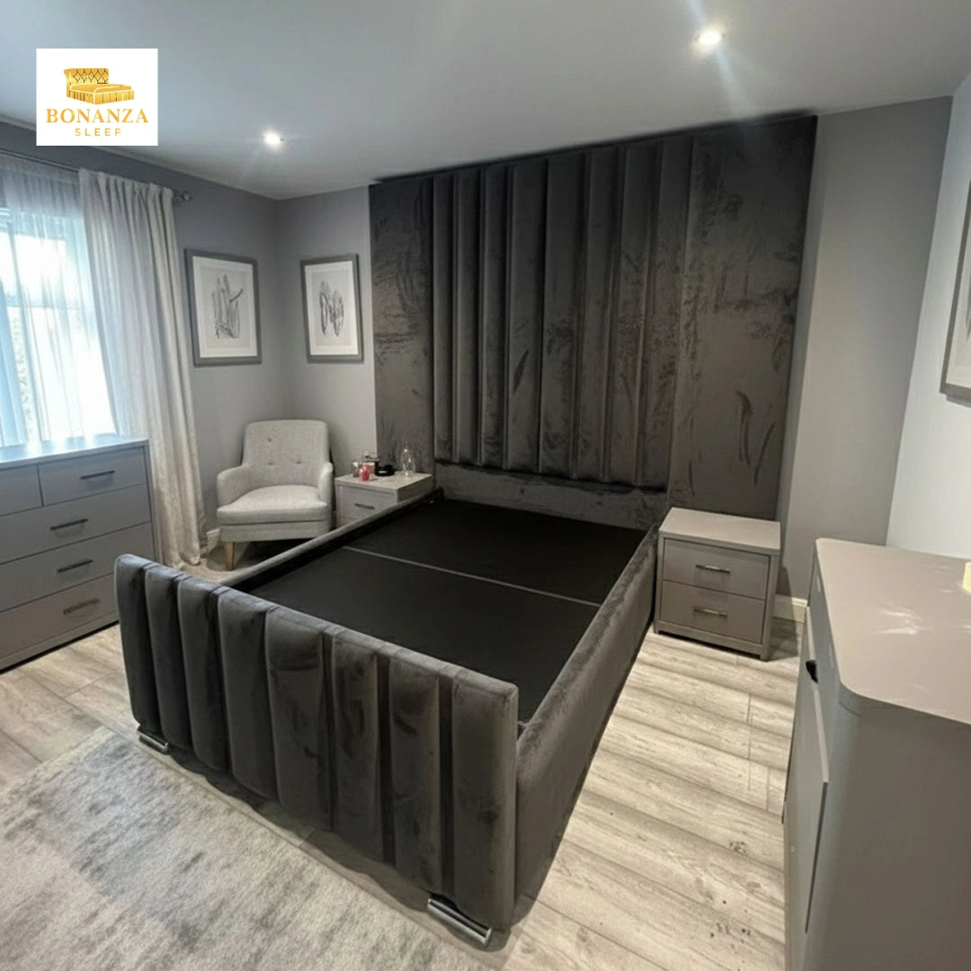 Crown Luxury Panel Bed Frame