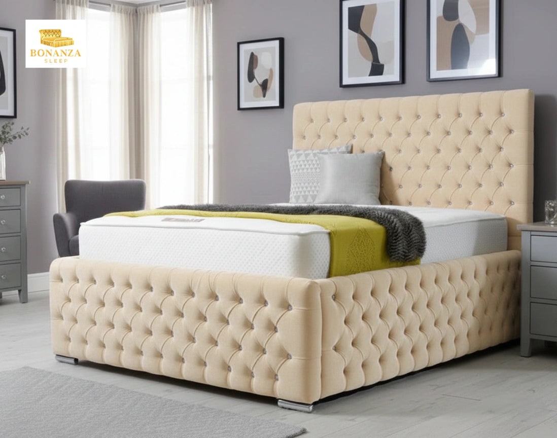 Maya Luxury Chesterfield Button Bed Frame
