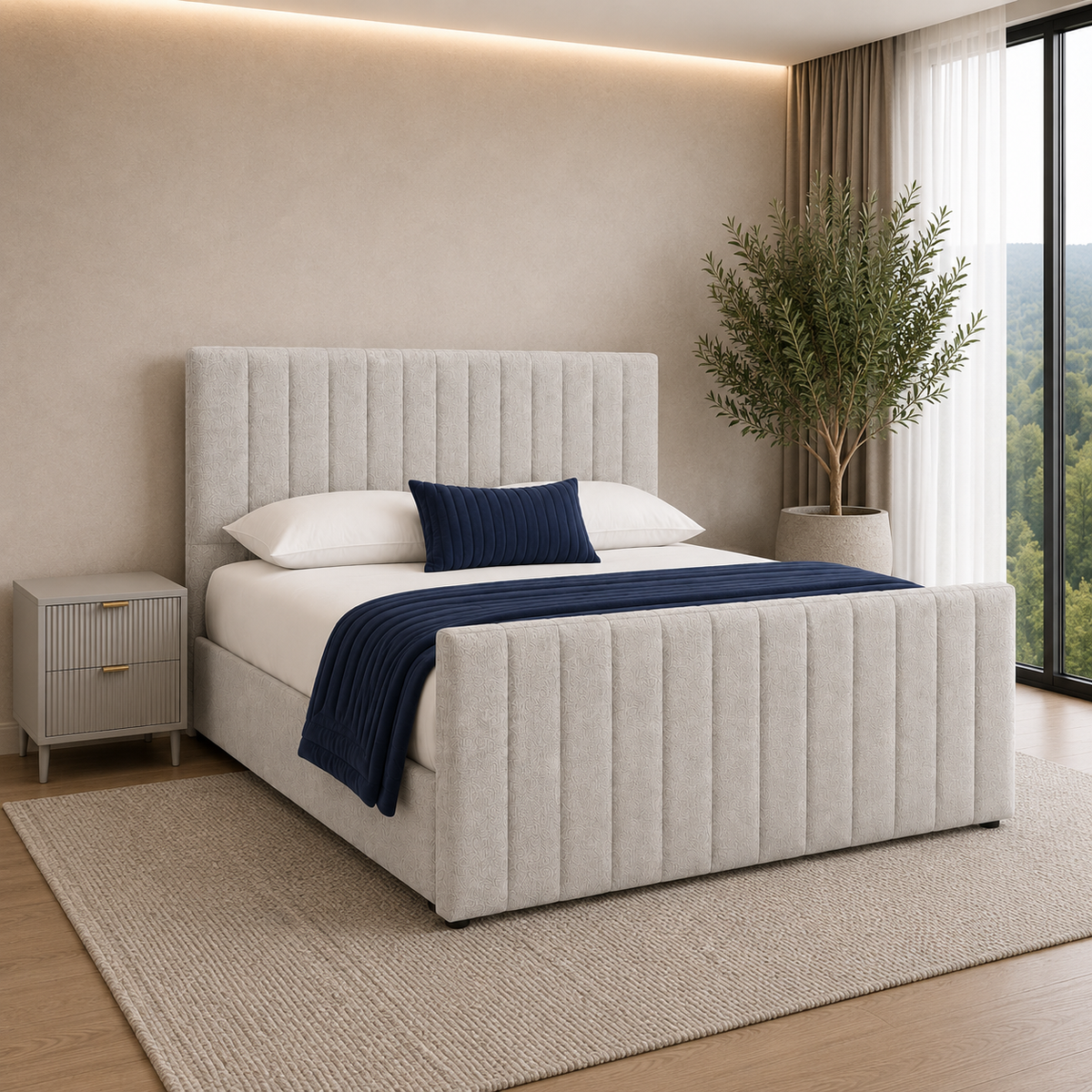 Lynx Wingback Ottoman Divan Bed