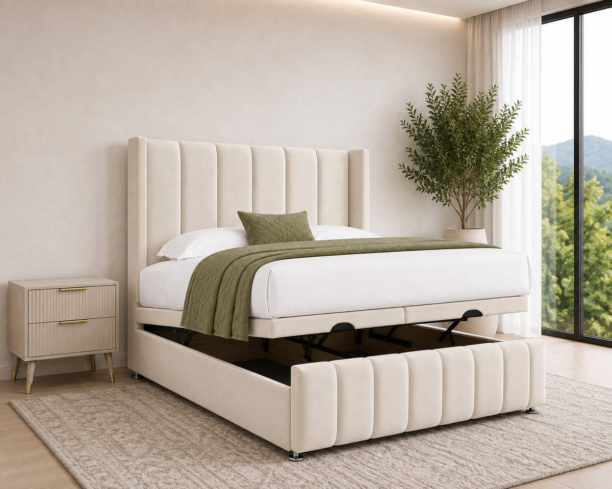 Cleo Wingback Ottoman Divan Bed