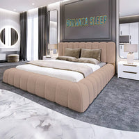 Cream Double Bed Frame