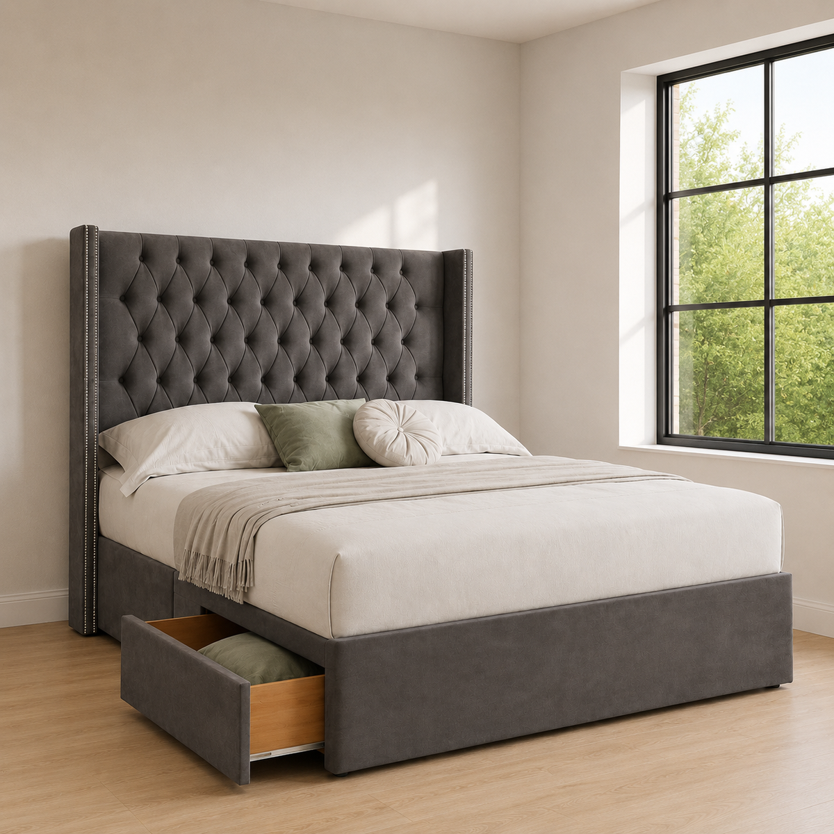 Costa Wingback Divan Bed