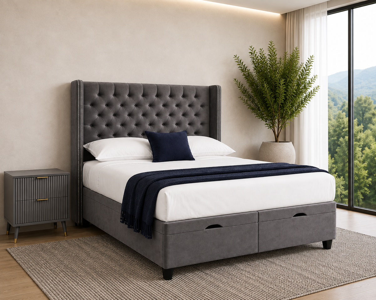 Joyce Wingback Ottoman Divan Bed