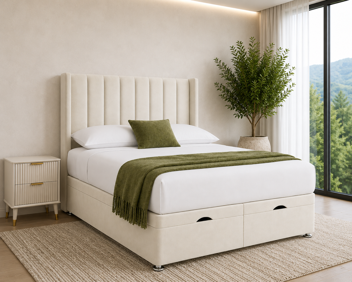 Rome Wingback Ottoman Divan Bed