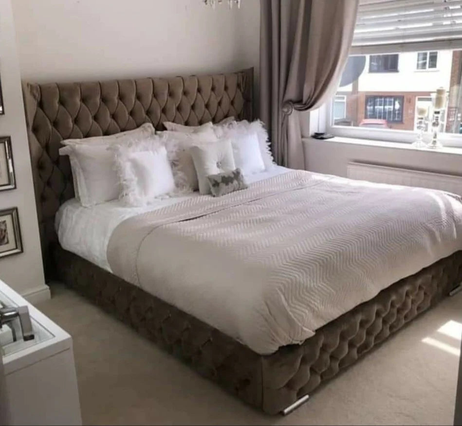 Chesterfield Wingback Bed