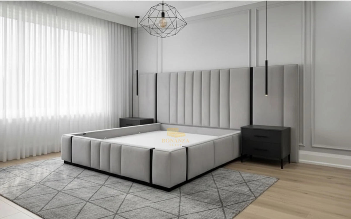 Eden Panelled Bed Frame With Horizontal Headboard | Optional Storage Available