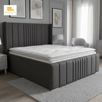 Lebara wingback Upholstered Bed