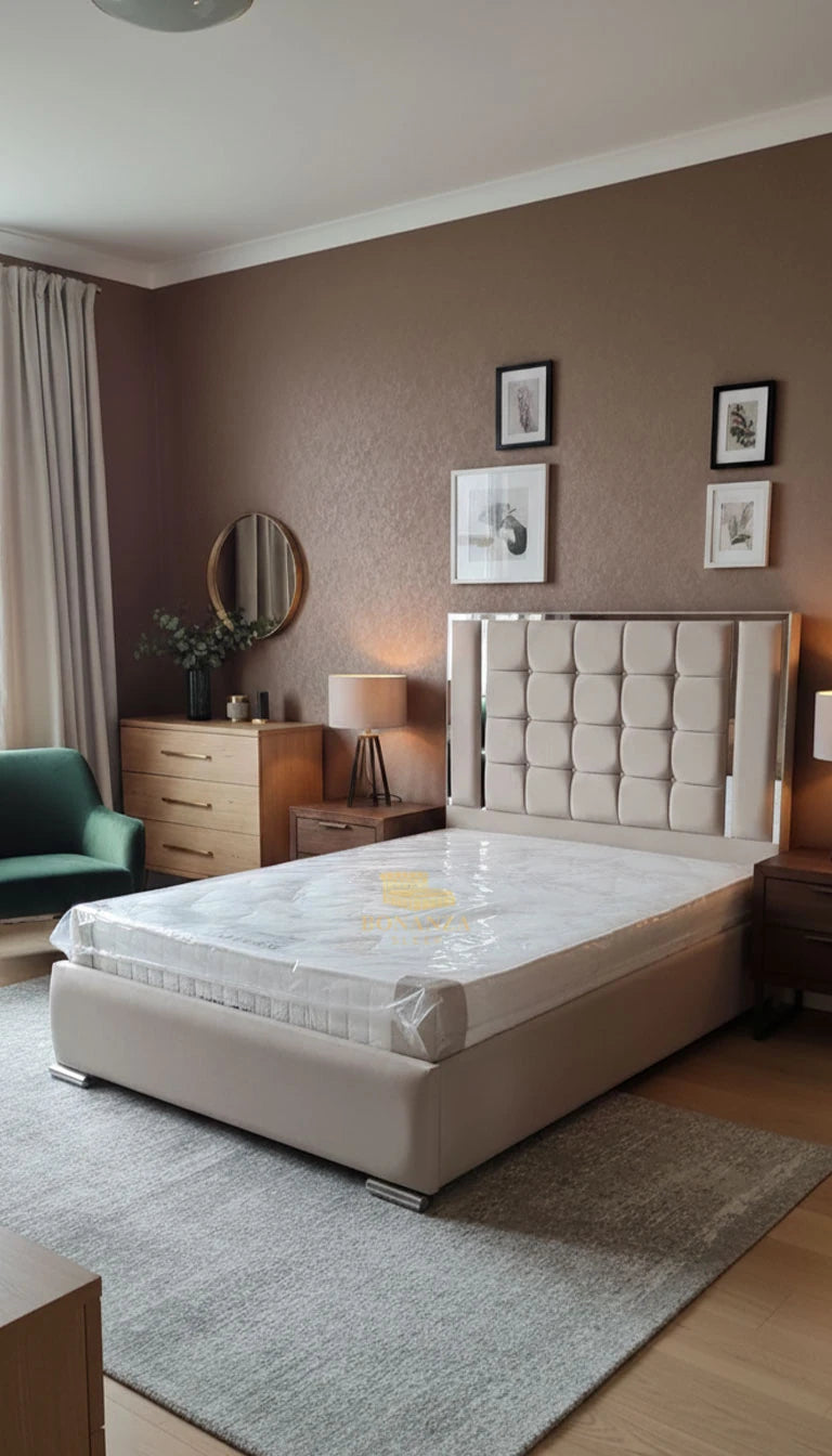 Ariana Cubed Shaped Bed Frame | Optional Storage Available