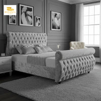 Swan Luxury Button Studded Bed Frame