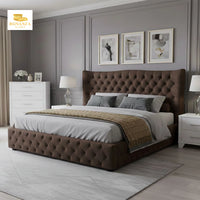 Rehan Chesterfield Wingback Bed