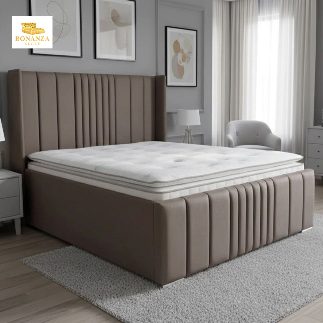 Lebara wingback Upholstered Bed