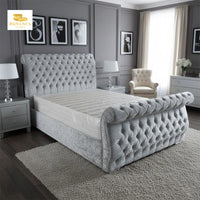 Swan Luxury Button Studded Bed Frame