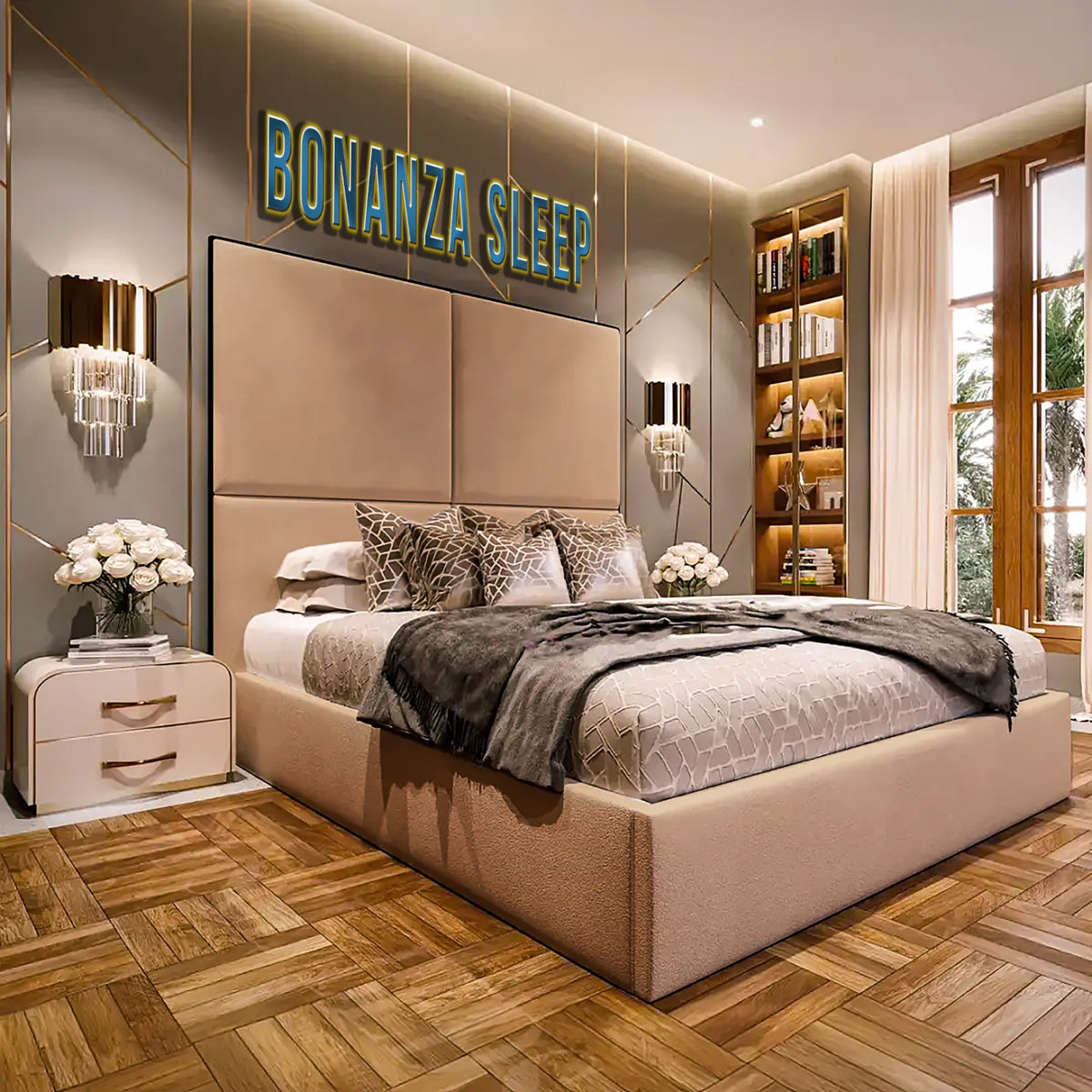 5 Riviera High Headboard Bed Frame
