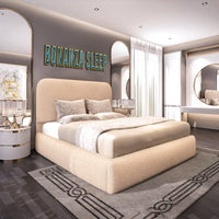 Bouclé bed