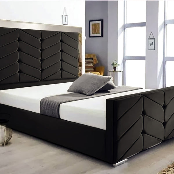 Arooj Chesterfield Mirror Bed