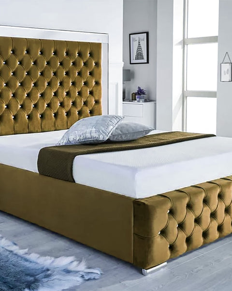 Kristy Luxury Mirror Divan Ottoman Bed