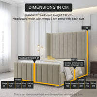 Amalfi Wingback Bed Frame