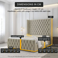 Jane Wingback Bed Frame