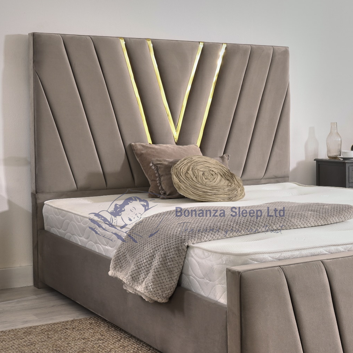 Designer Luxury V Lines Bed Frame