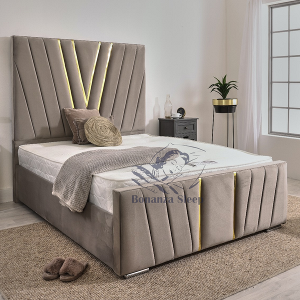 Designer Luxury V Lines Bed Frame