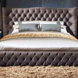 Rehan Chesterfield Wingback Bed