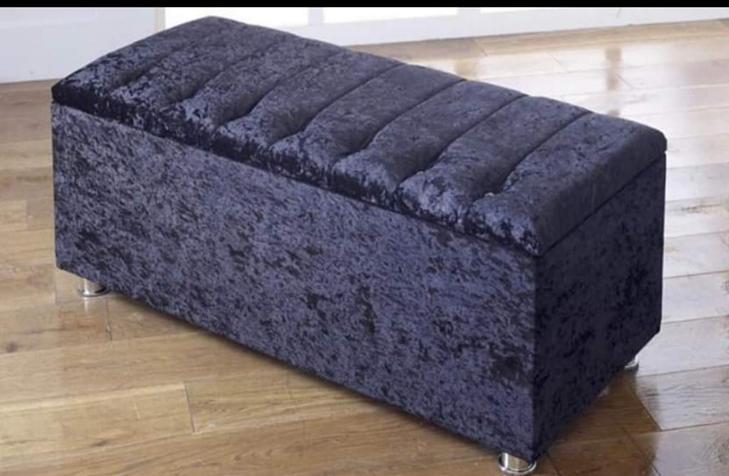 Black Storage Ottoman Box