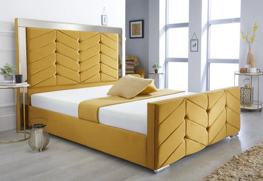 Arooj Chesterfield Mirror Bed