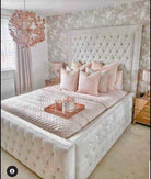 Bed with Button Diamonds