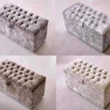Border Design Storage Ottoman Box multipe colors
