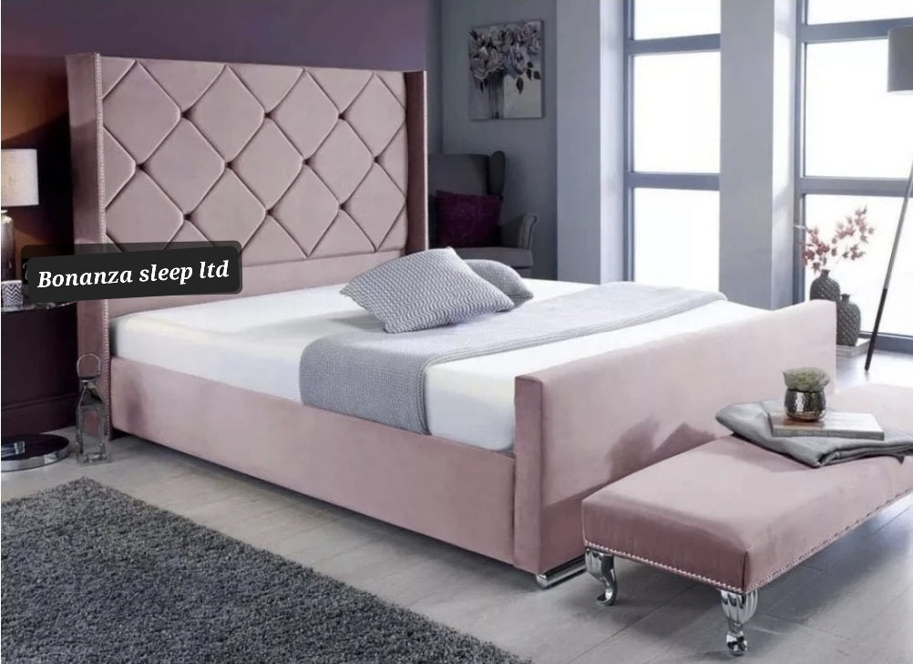 SLEEP Cambridge Divan Bed Set with Button Headboard