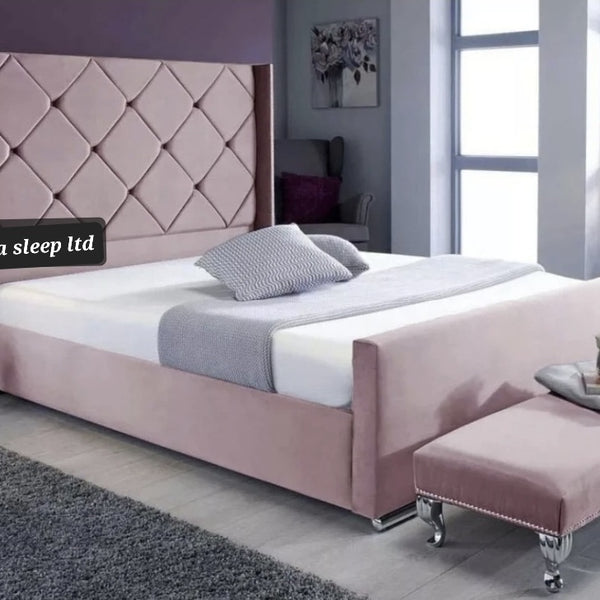 Light Pink Wing Bed For Just £299.99